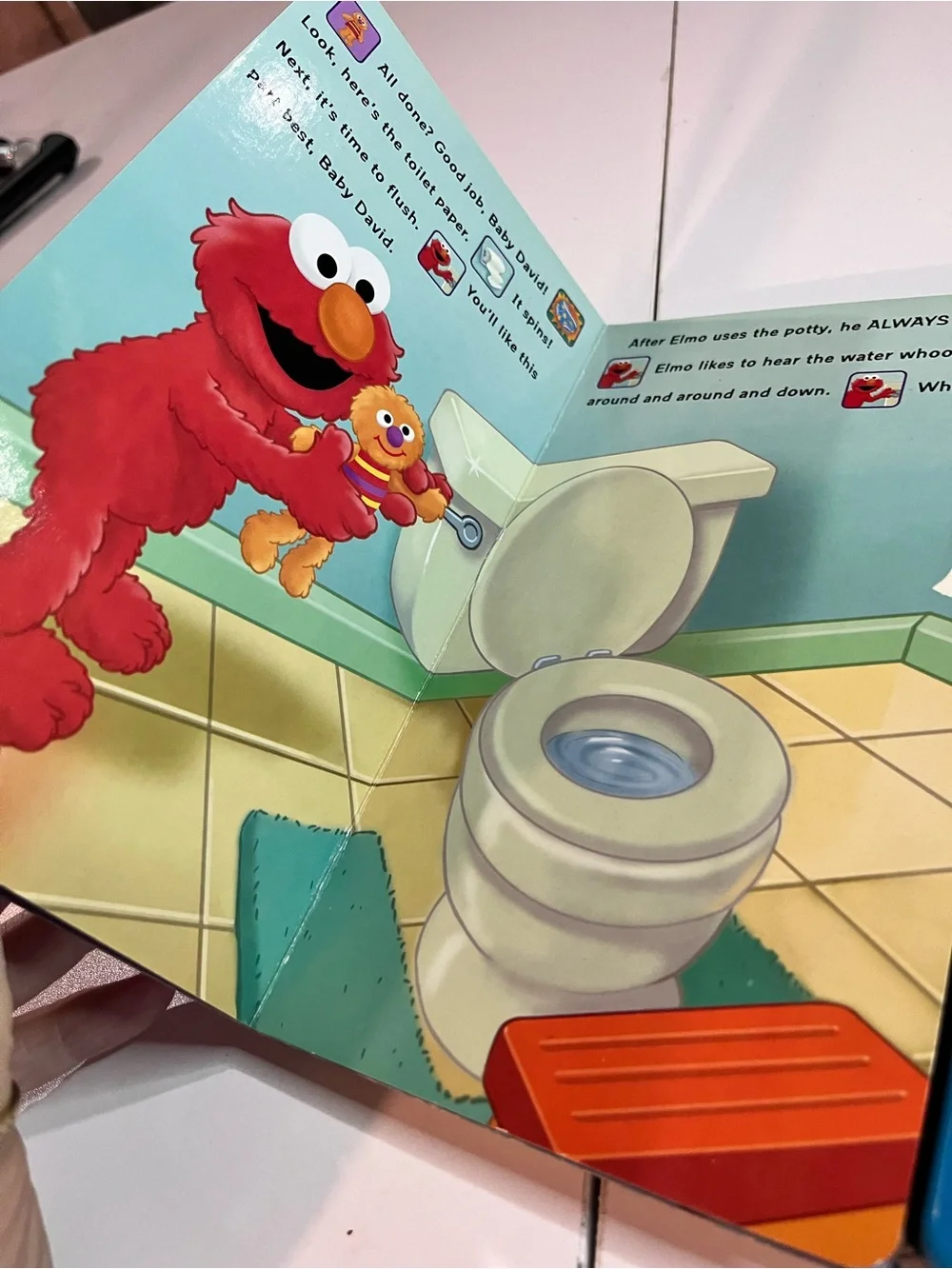 Sesame Street Elmo Potty Time Sound Book - Blue / Red / Yellow